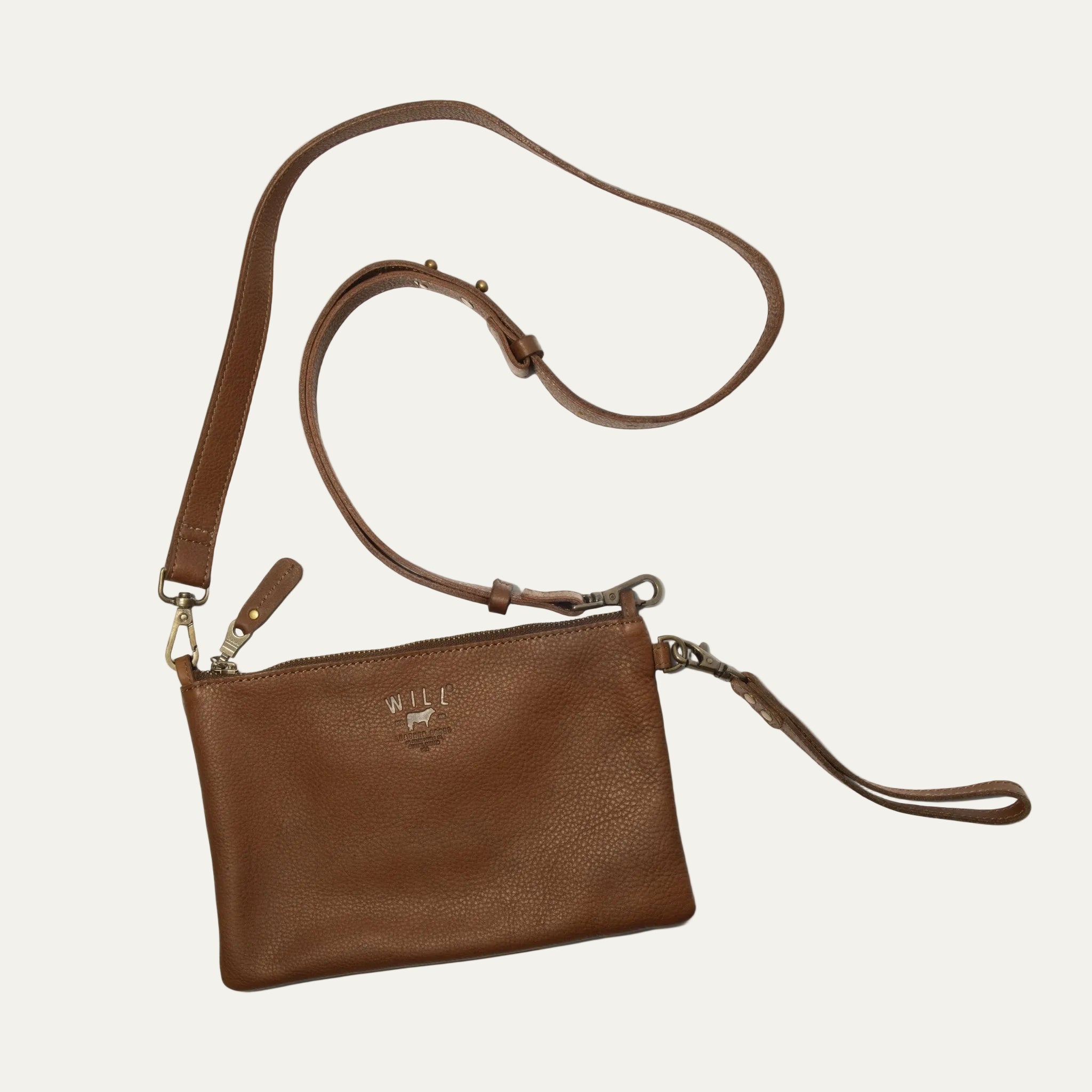 Zip Pouch Medium W/ Crossbody - Will Leather Goods